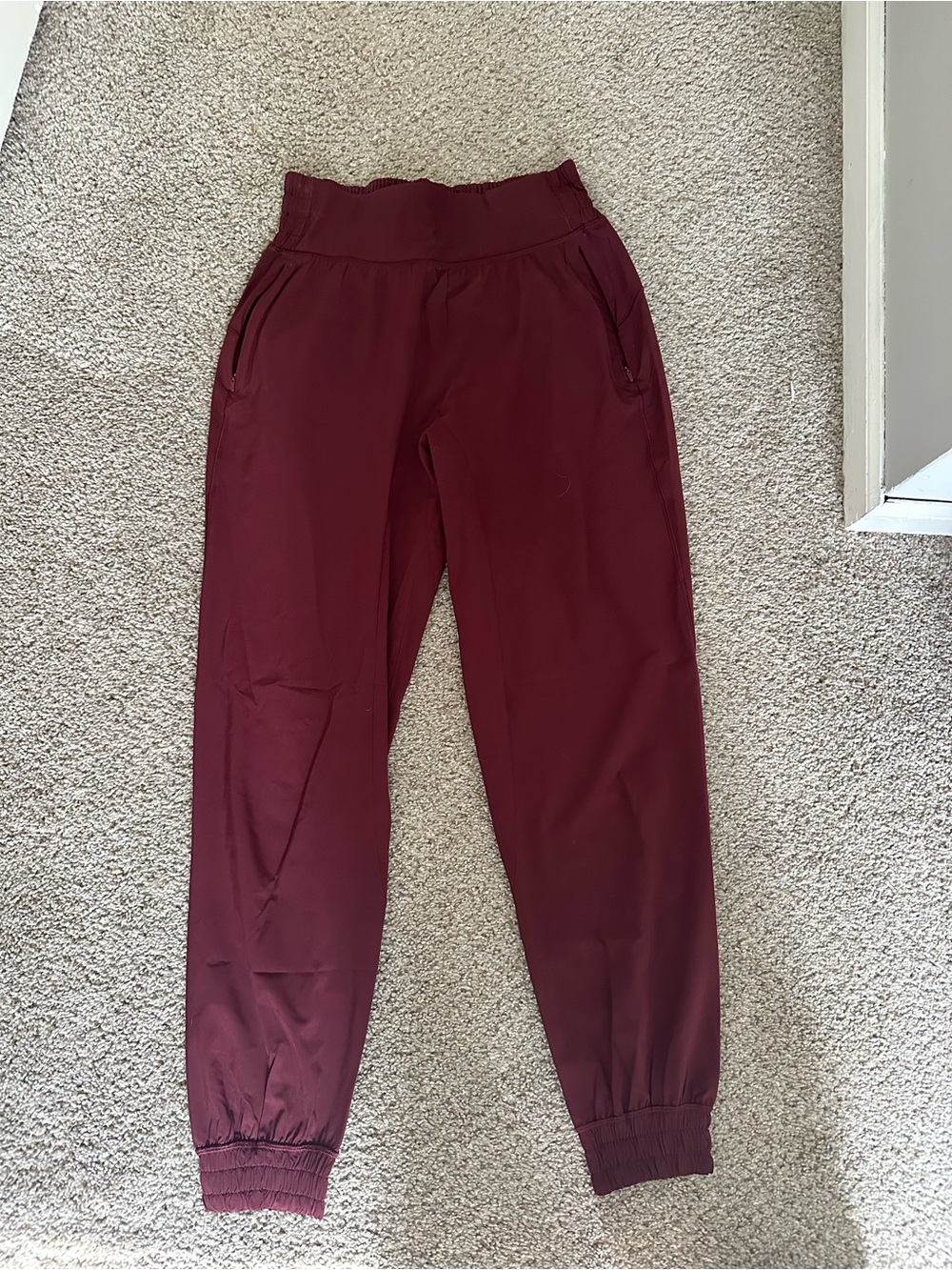 lululemon athletica Wine/Burgundy Ruched Waist Active Pants